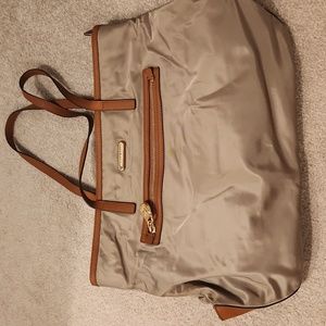 Tan Michael Kors Kempton nylon tote